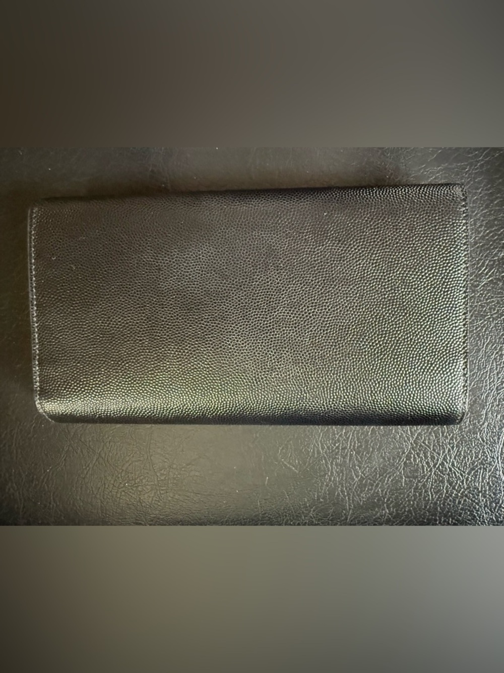 Saint Laurent Black Leather Wallet with Gold YSL Monogram - Picture 3 of 9